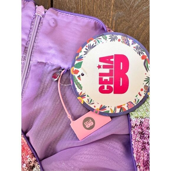 NWT CELIA B Almandine Midi Skirt in Sequins Size Large - Picture 5 of 10